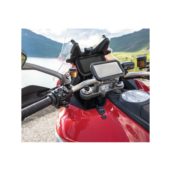 Подвійна, водонепроникна зарядка USB Лампа Usb-Fix Trek з кріпленням до керма мотоцикла швидка зарядка; 5400 mA; 12/24 V