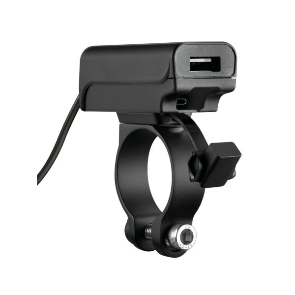 Подвійний, водонепроникний зарядний пристрій USB Лампа Usb-Fix Trek з кріпленням до керма мотоцикла швидка зарядка; 5400 mA; 12/24 V