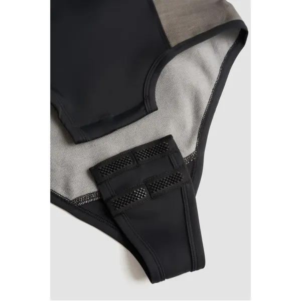 Жіноче боді з захисними елементами Pando Moto Bia сіре