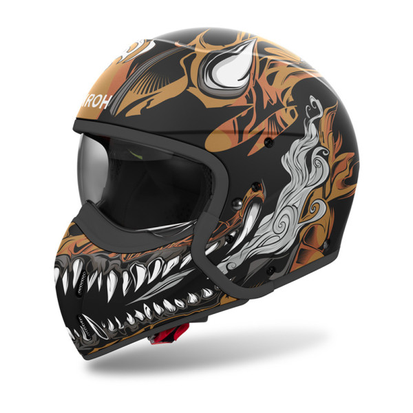 Модульний шолом Airoh J110 Oni чорний-біло-коричневий