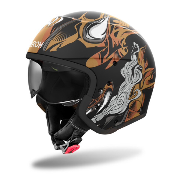 Модульний шолом Airoh J110 Oni чорний-біло-коричневий