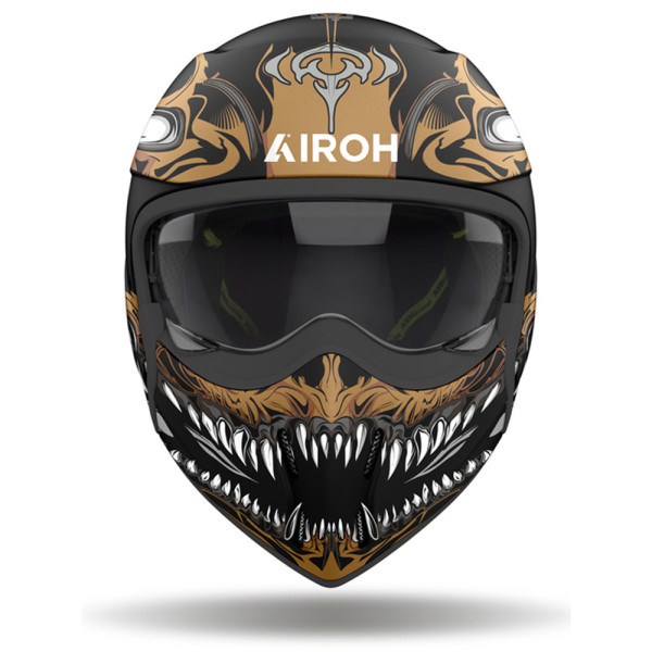 Модульний шолом Airoh J110 Oni чорний-біло-коричневий