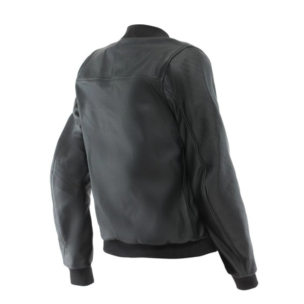 Жіноча мотоциклетна шкіряна куртка Dainese Accento перфорована версія чорна