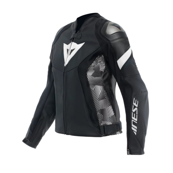 Жіноча мотоциклетна шкіряна куртка Dainese Avro 5 чорна-біла