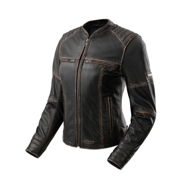 Жіноча мотоциклетна шкіряна куртка Rebelhorn Hunter II коричнева