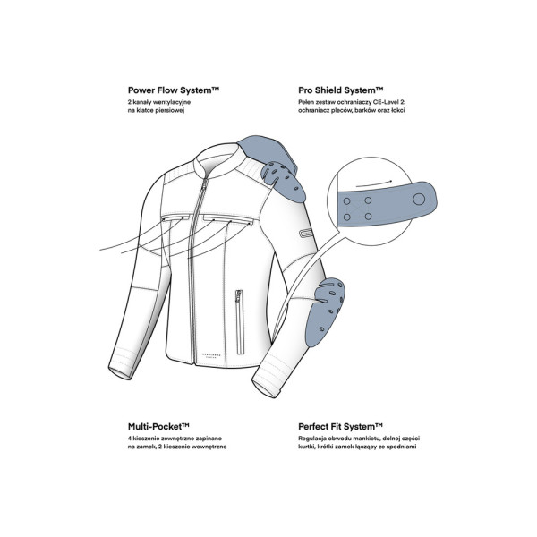 Жіноча мотоциклетна шкіряна куртка Rebelhorn Hunter II коричнева