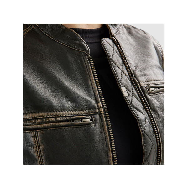 Жіноча мотоциклетна шкіряна куртка Rebelhorn Hunter II коричнева