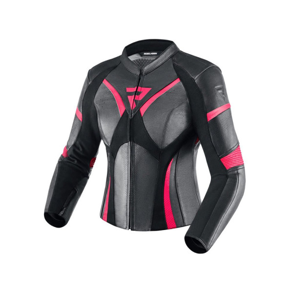 Жіноча мотоциклетна куртка Rebelhorn Rebel чорна-рожева