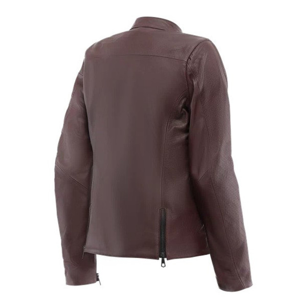 Жіноча мотоциклетна шкіряна куртка Dainese Itinere червоно-коричнева