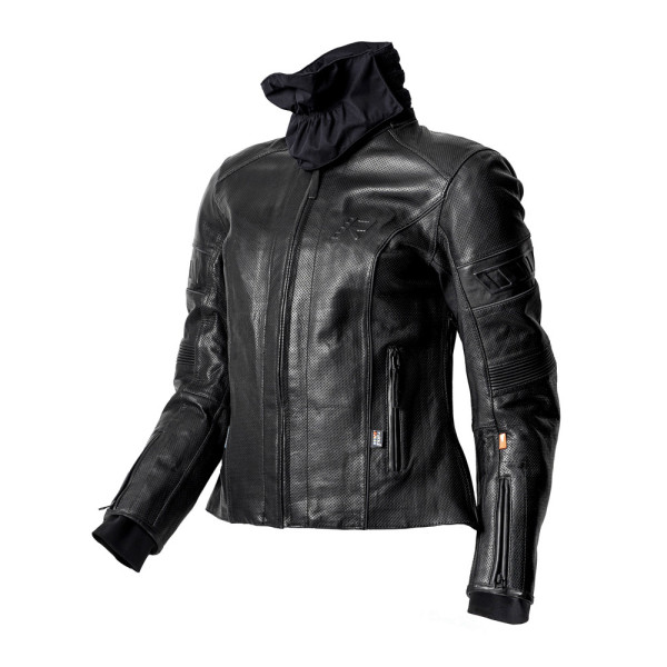 Жіноча мотоциклетна шкіряна куртка Rukka Aramissy чорна з утеплювальною підкладкою