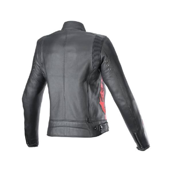 Жіноча шкіряна мотоциклетна куртка Alpinestars Stella Dyno чорна-червона