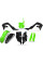 Комплект пластикових UFO для Kawasaki KXF 250 (21-), KXF 450 (19-) чорний-зелений