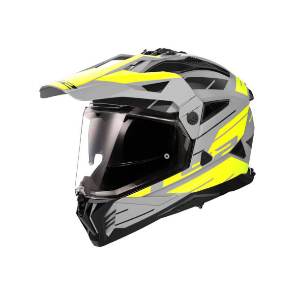 Шолом adventure LS2 MX702 Pioneer II Namib чорний-сірий-жовтий матовий
