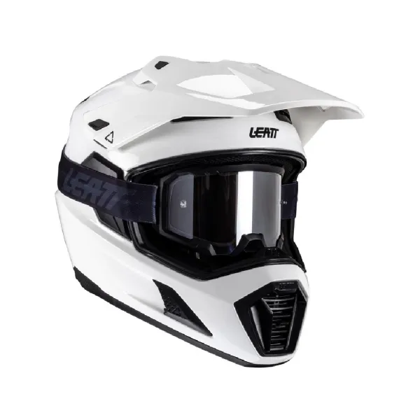 Шолом adventure Leatt Kit Adv 8.5 V25 з окулярами біло-чорний