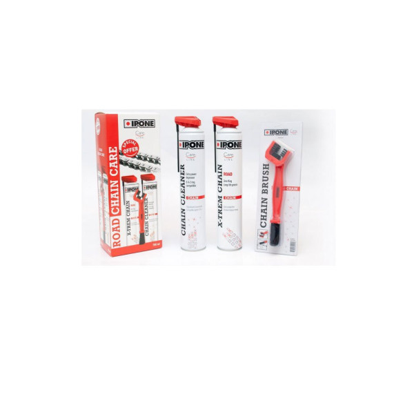 Набір для чищення та змащення ланцюга Ipon CareLine Road з щіткою