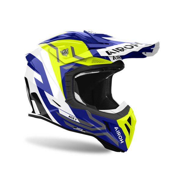 Каска ендуро Airoh Aviator Ace 2 Ground синьо-жовта