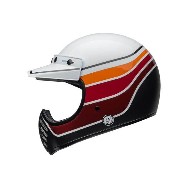 Шолом інтегральний Bell Moto-3 біло-чорно-червоний