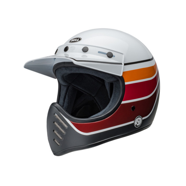 Шолом інтегральний Bell Moto-3 біло-чорно-червоний