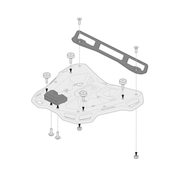 Адаптер для Adventure-Rack SW-MOTECH під центральний кофр Shad 2 SH48, SH 49, SH50, SH58x, SH59x