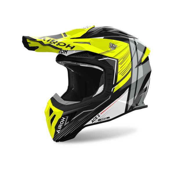 Каска ендуро Airoh Aviator Ace 2 Engine чорна-жовта
