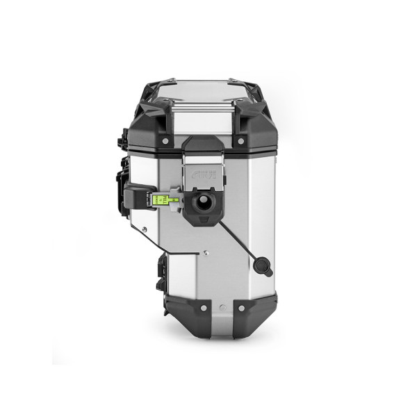 Боковий кофр GIVI Trekker Outback Evo Smart 33 алюмінієвий, срібний профільований, на праву сторону; об'єм: 33 л; без вставки SLR