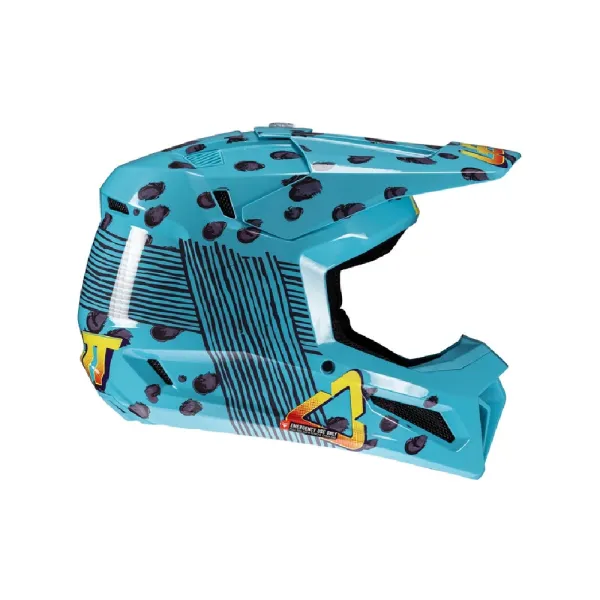 Дитячий кросовий шолом Leatt Moto 3.5 V25 Cheetah з окулярами синій