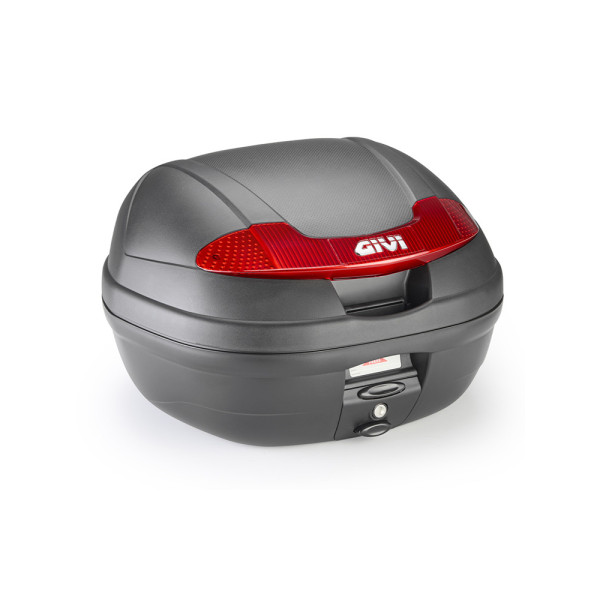 Kufer centralny GIVI E340N2 Monolock E340 Vision чорний з червоними відблисками плата монтажна в комплекті; об'єм: 34л