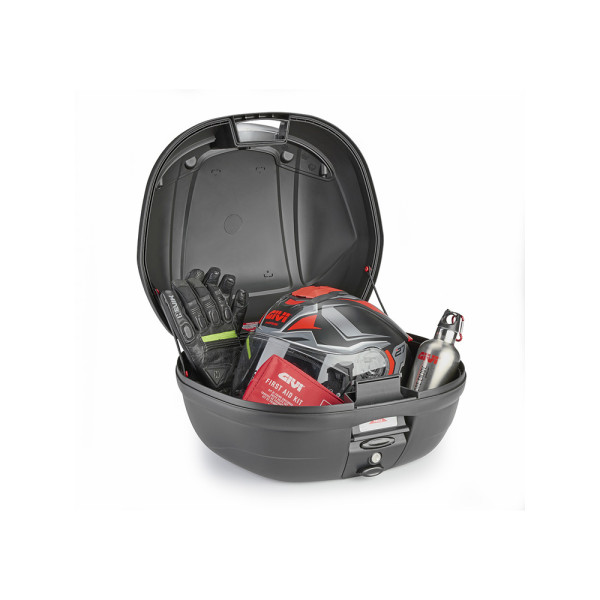 Kufer centralny GIVI E340N2 Monolock E340 Vision чорний з червоними відблисками плата монтажна в комплекті; об'єм: 34л