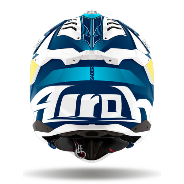 Каска ендуро Airoh Aviator 3 Glory синьо-жовта матова