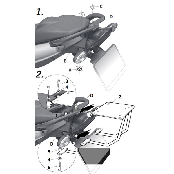 Кріплення Shad для центрального кофра BMW F800S (09-14), F 800 R (09-15)