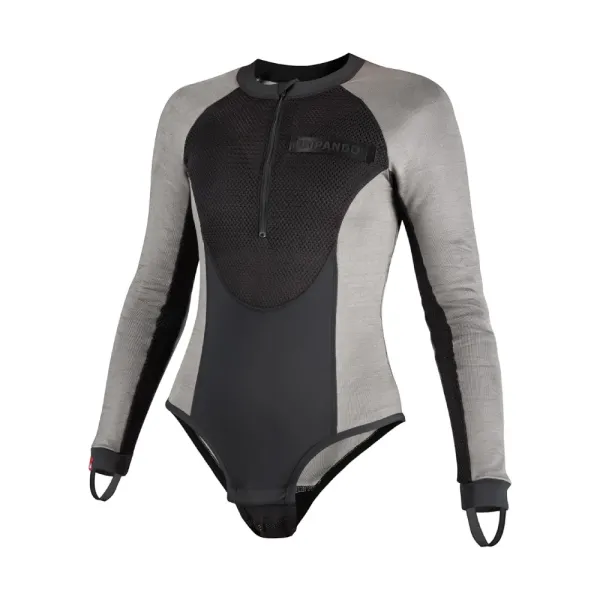 Дамське боді з захисниками Pando Moto Bia сіре