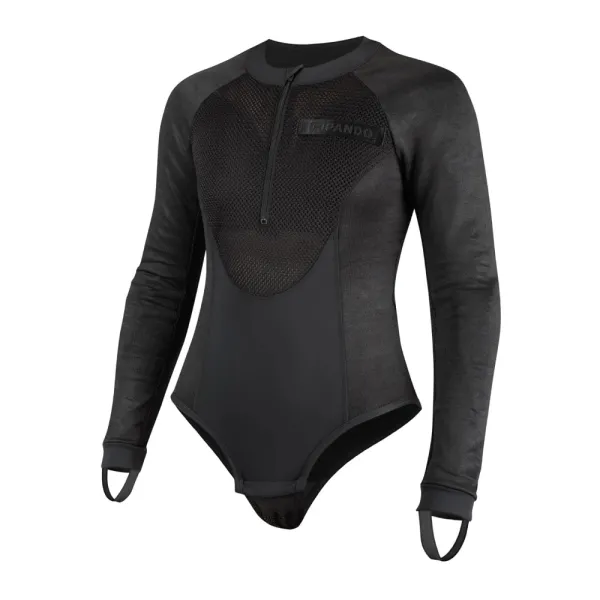 Жіноче боді з захисниками Pando Moto Bia чорне