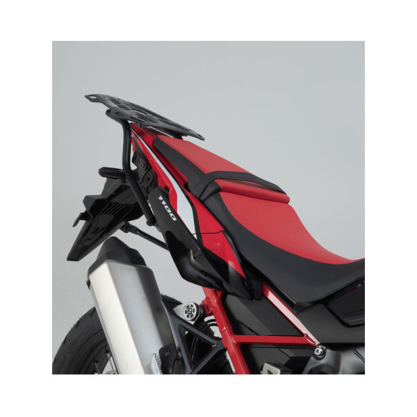 Комплект: бічні кофри + центральний кофр + кріплення TRAX ADV SW-MOTECH для мотоцикла HONDA CRF1100 L Africa Twin (19-21) срібні об'єм 45 + 37 + 38L