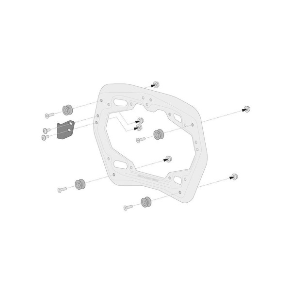Комплект: бічні кофри + центральний кофр + кріплення 37/45/38 TRAX ADV для Suzuki V-Strom 1050/XT 19- чорні