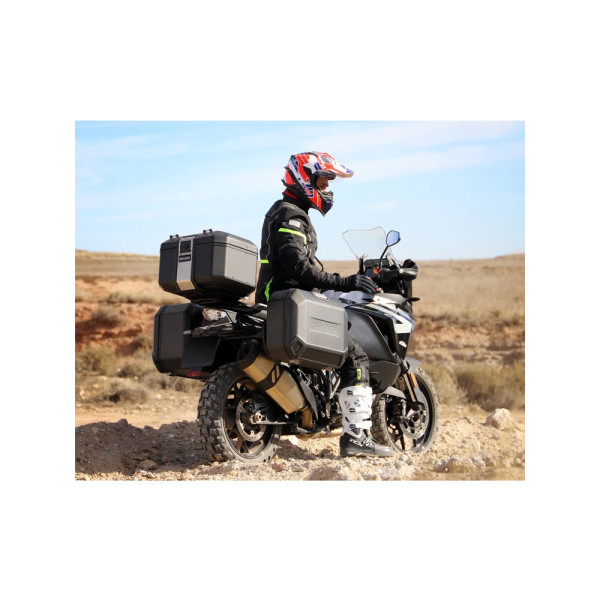 Боковий алюмінієвий кофр правий Terra Shad (об'єм: 47 літрів) чорний