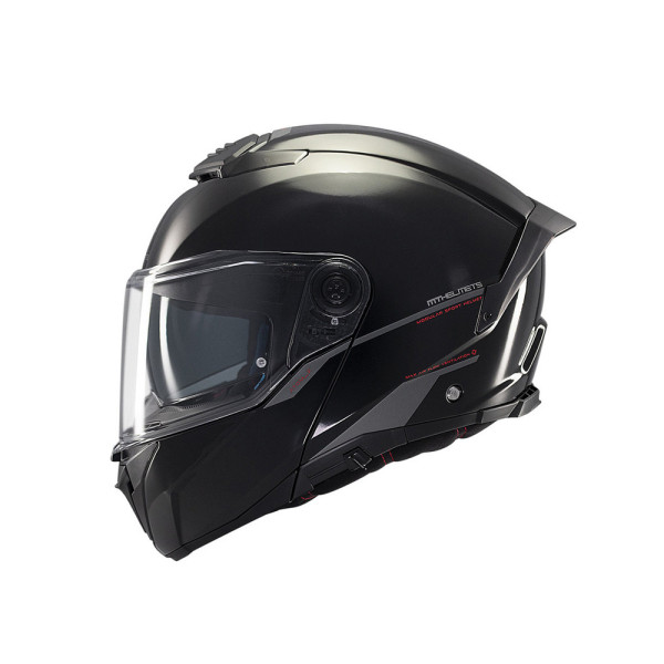 Шолом щелепний MT Atom 2 SV Solid чорний глянець