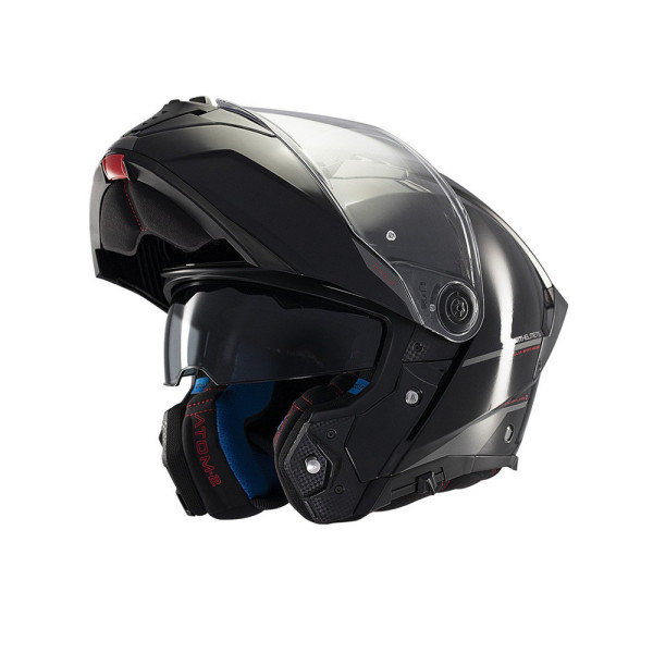 Шолом щелепний MT Atom 2 SV Solid чорний глянець