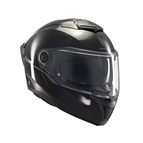 Шолом щелепний MT Atom 2 SV Solid чорний глянець