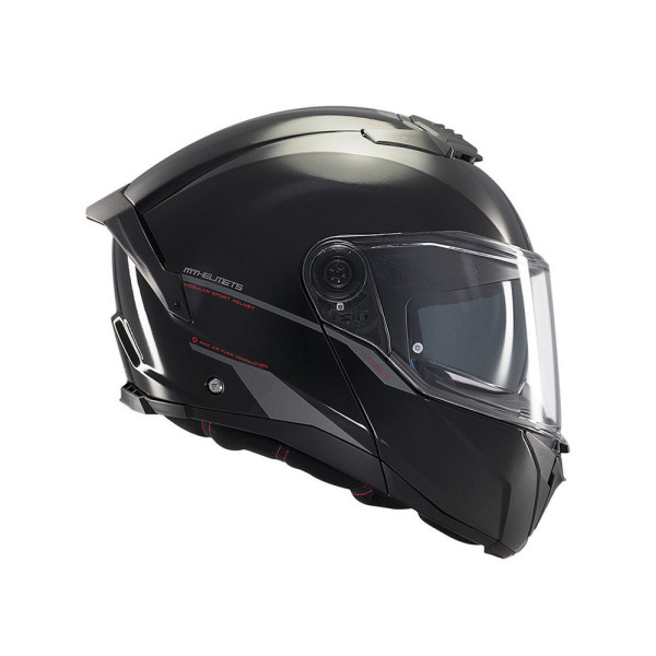 Шолом щелепний MT Atom 2 SV Solid чорний глянець