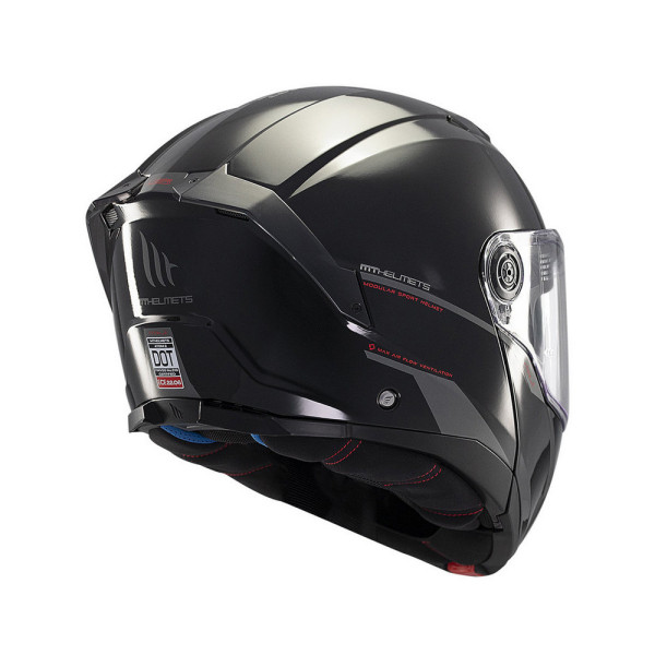 Шолом щелепний MT Atom 2 SV Solid чорний глянець