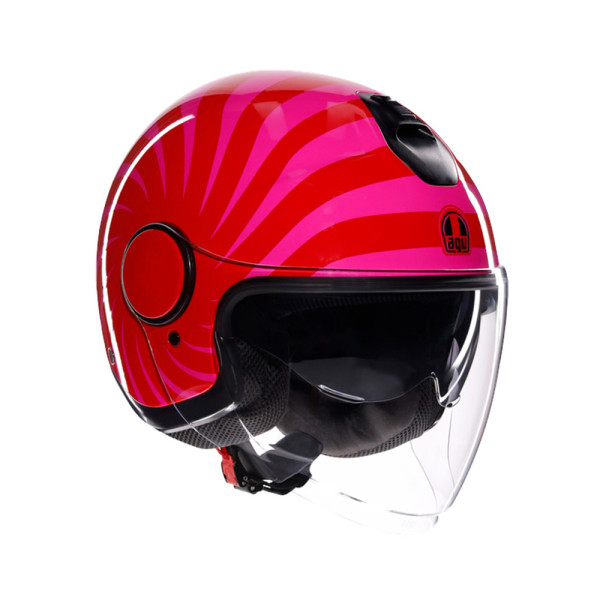 Шолом відкритий AGV Eteres Tropea червоно-рожевий