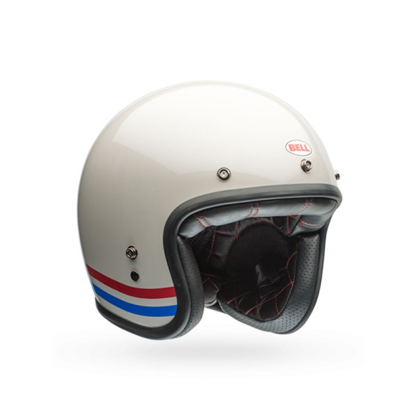 Відкритий шолом Bell Custom 500 DLX Vintage Stripes білий