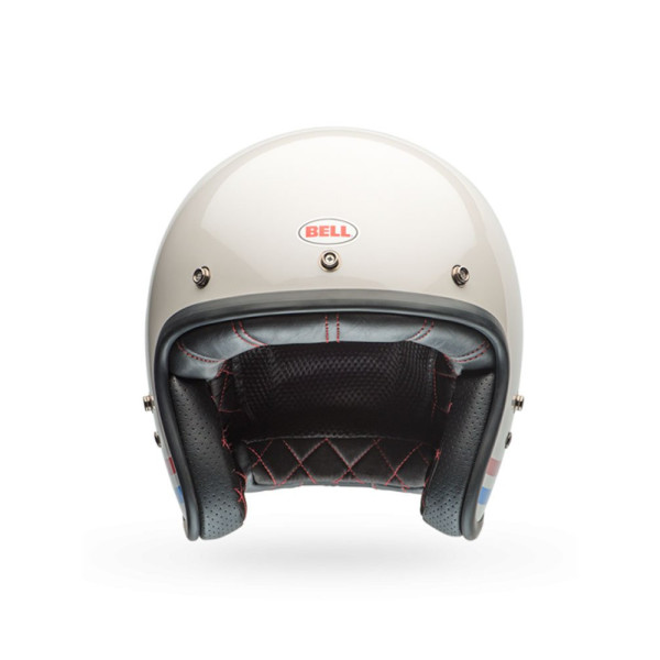 Відкритий шолом Bell Custom 500 DLX Vintage Stripes білий