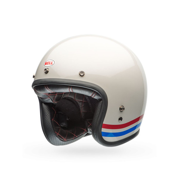 Відкритий шолом Bell Custom 500 DLX Vintage Stripes білий
