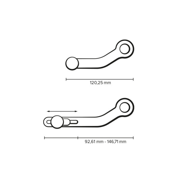 Двохчастинна дужка зміни передач Sw-Motech Honda CRF1100L Africa Twin / Adv Sports (19-), CRF1000L Africa Twin (15-), CRF1100L Africa Twin ES/ Africa Twin Adventure Sports ES (23-)