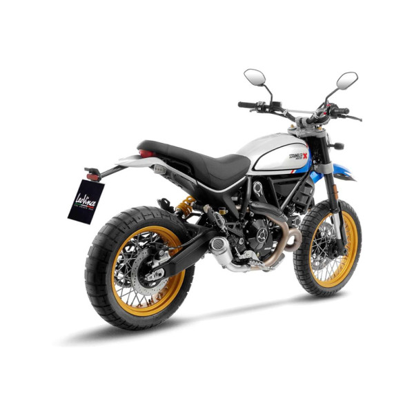 Випускний глушник LeoVince LV-10 Slip-On, Нержавіюча сталь для Ducati Scrambler 800 Desert Sled (21-22)