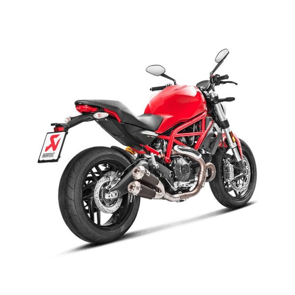 Випускні системи Akrapović для Ducati Monster 797/797+/659 17-20, Scrambler Cafe Racer 17-20, Scrambler Icon/Urban Enduro/ Classic/ Full Throttle 15-20 Slip-On Line, Чорний Титан