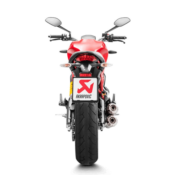 Випускні системи Akrapović для Ducati Monster 797/797+/659 17-20, Scrambler Cafe Racer 17-20, Scrambler Icon/Urban Enduro/ Classic/ Full Throttle 15-20 Slip-On Line, Чорний Титан