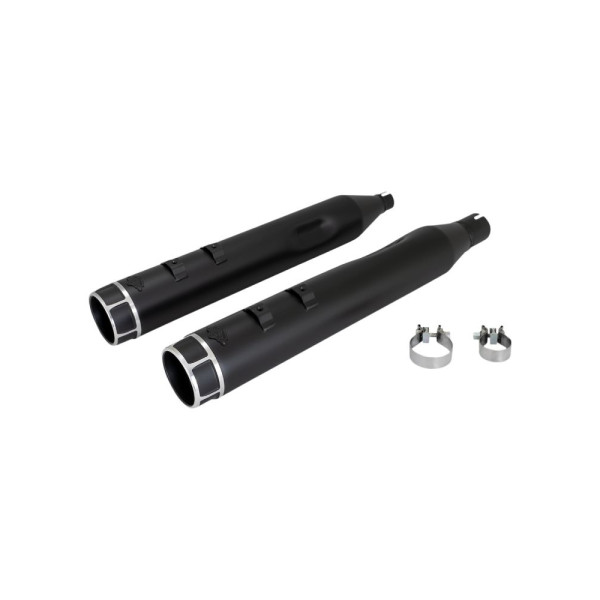 Вихлопні системи Vance & Hines Torquer 450 для обраних моделей Harley Davidson Чорні/Фрезеровані