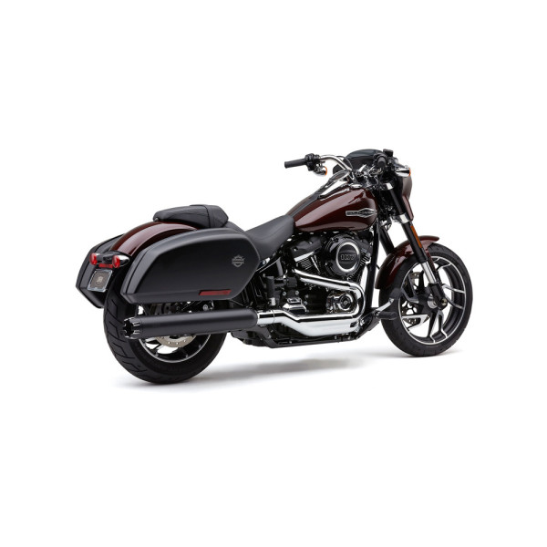 Вихлопна система Cobra Neighbor Hater Dual Cut Slip-On для моделей Harley Davidson Softail Sport Glide (18-20) чорна
